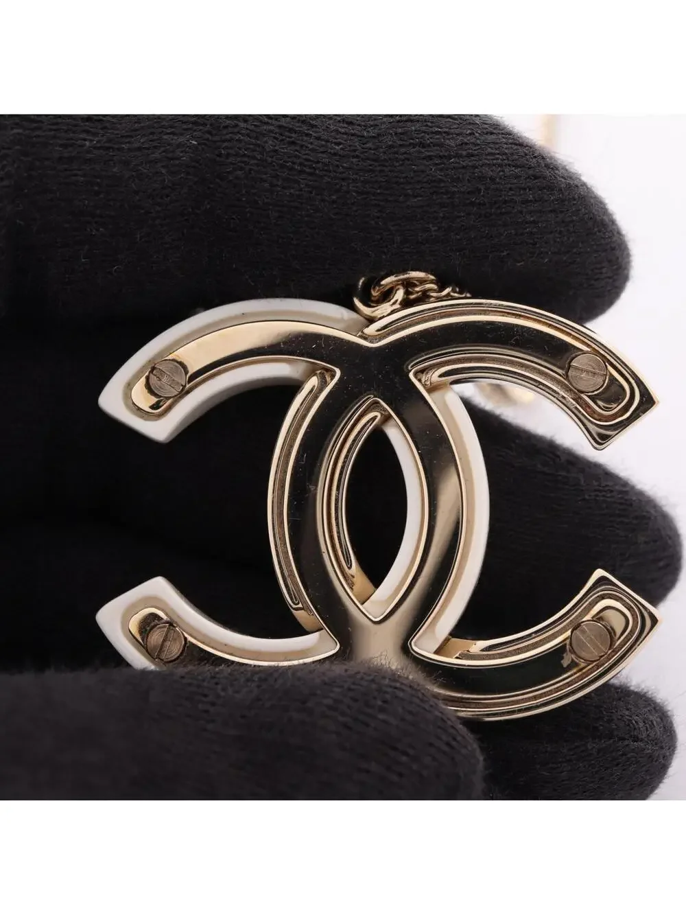 Chanel Cc Logo Pendant Necklace Metal #287893C13B